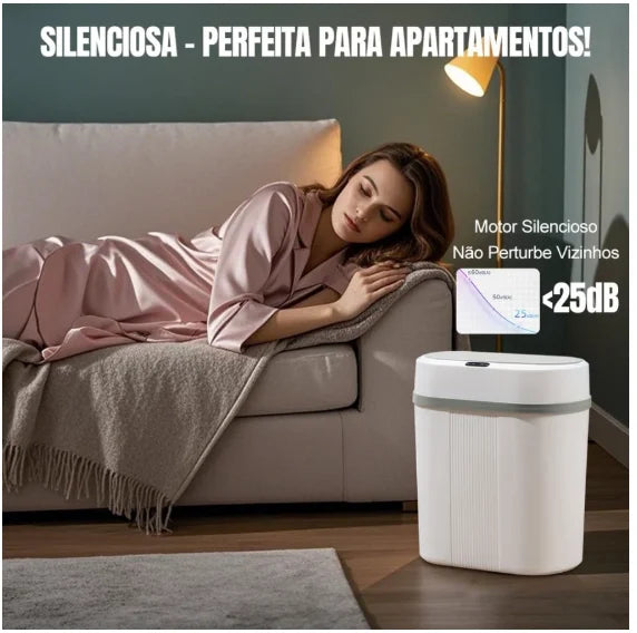Lixeira Automática SmartBin™ – Sensor Inteligente Sem Toque