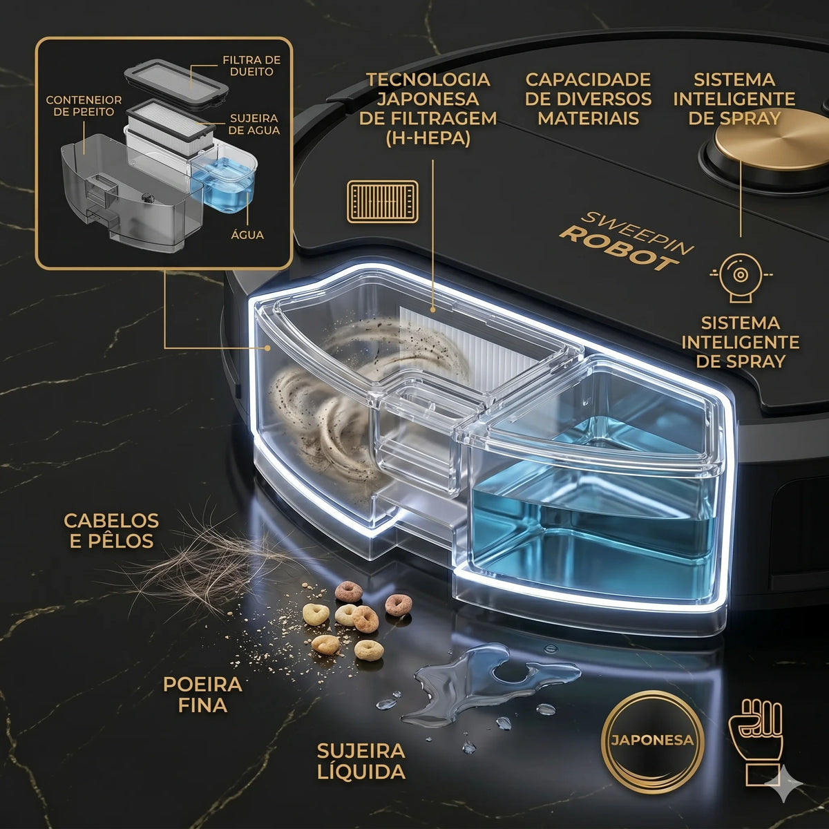 Robô Aspirador SmartClean™ – Limpeza Automática para Sua Casa