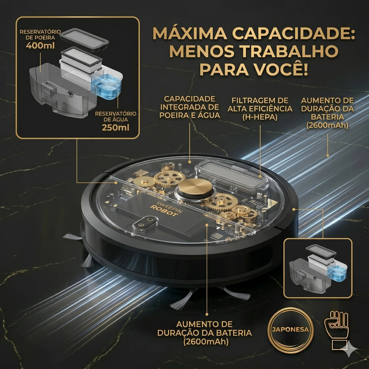 Robô Aspirador SmartClean™ – Limpeza Automática para Sua Casa