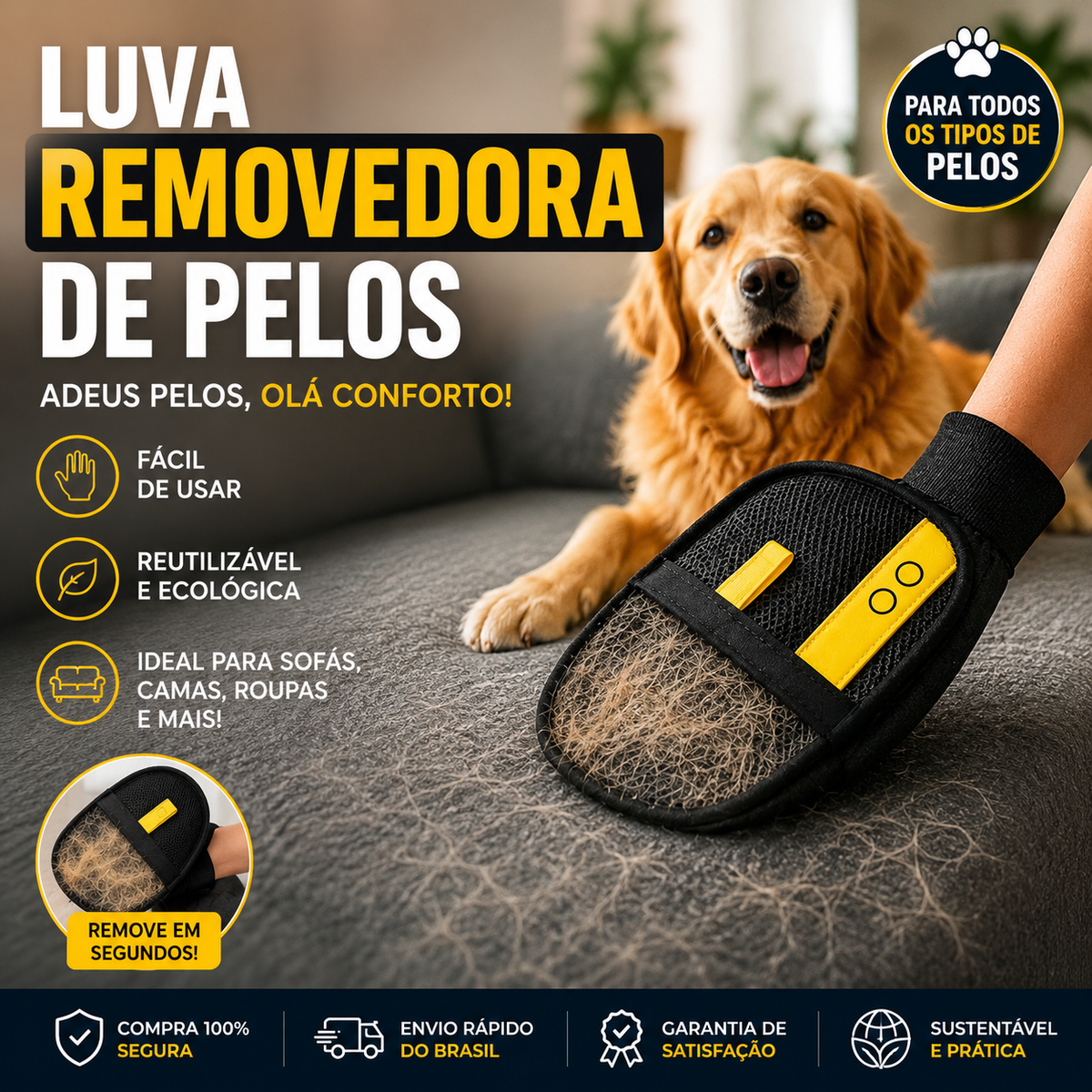 PetClean™ | Luva Removedora de Pelos