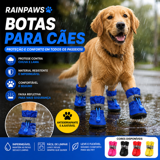 Botas de Proteção RainPaws™ para cães e gatos
