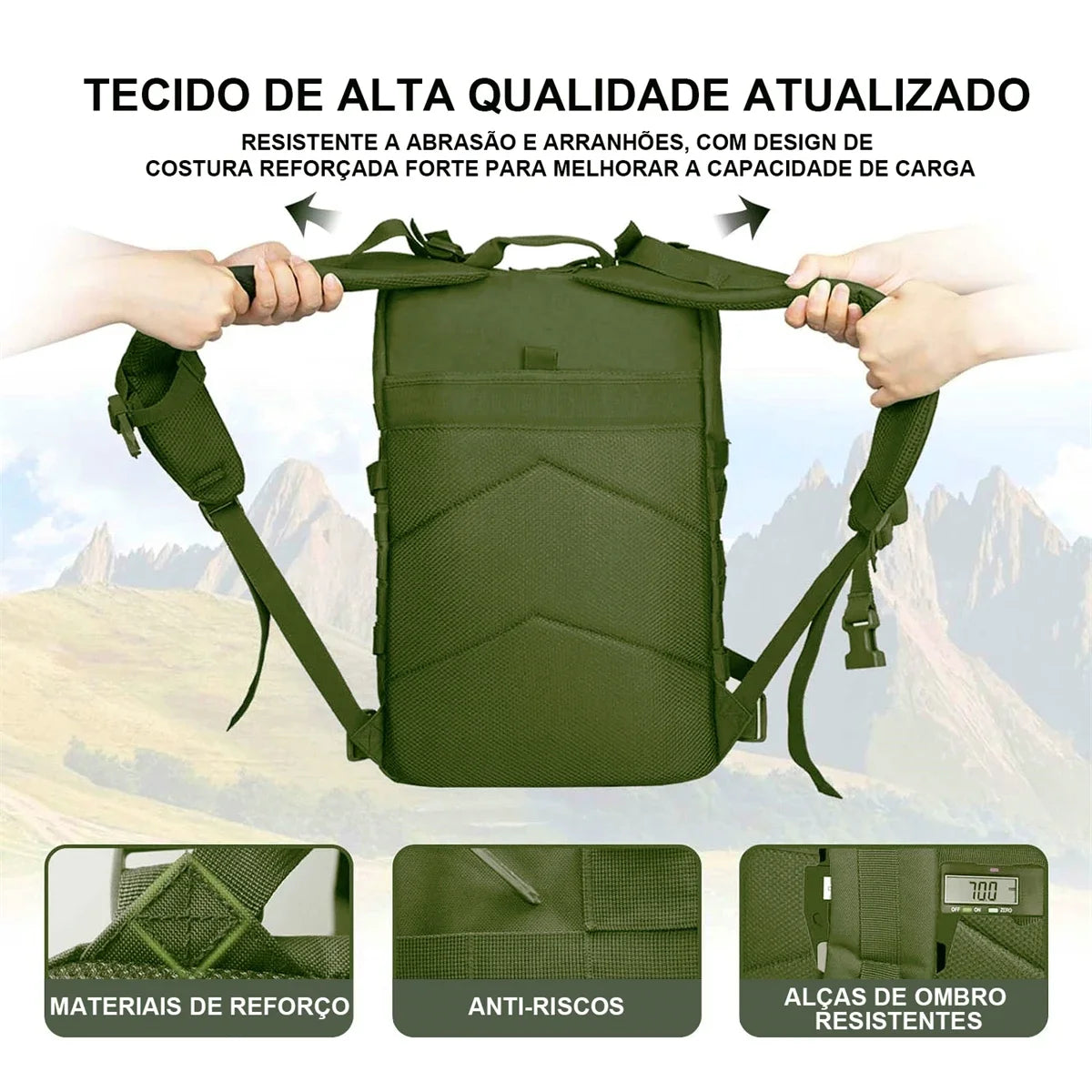 Mochila Tática Militar 50L – Grande Capacidade, Resistente e Multifuncional