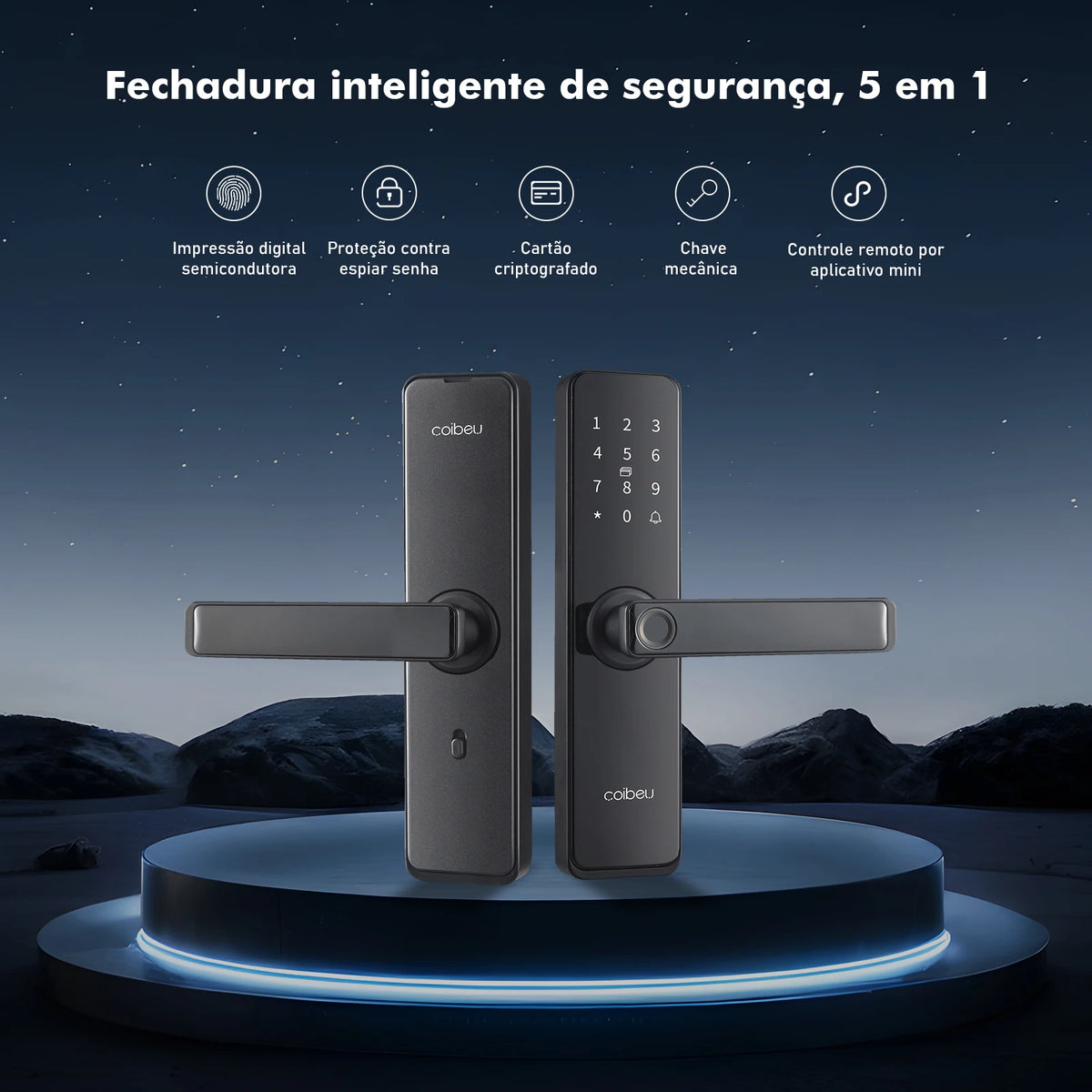 Fechadura Eletrônica Inteligente 5 em 1