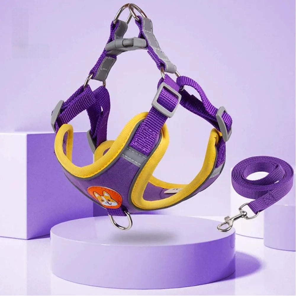 Peitoral Pet Comfort™ para Cães e Gatos – Ajustável com Guia