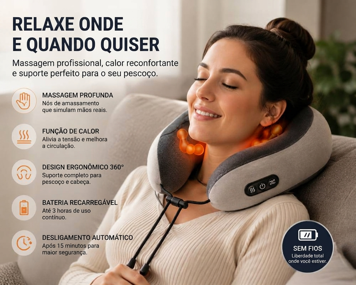 Almofada de Massagem Cervical Klarivo™